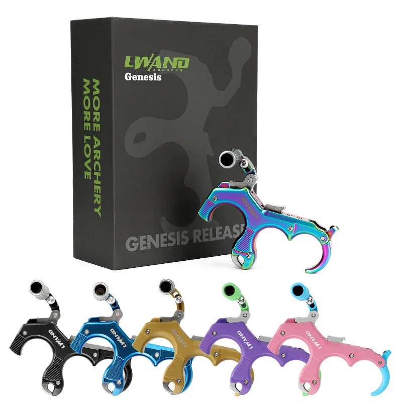 Aluminum/Copper Archery Compound Bow Release 3/4Finger Adjustable Thumb Release Caliper Trigger Release Hunting