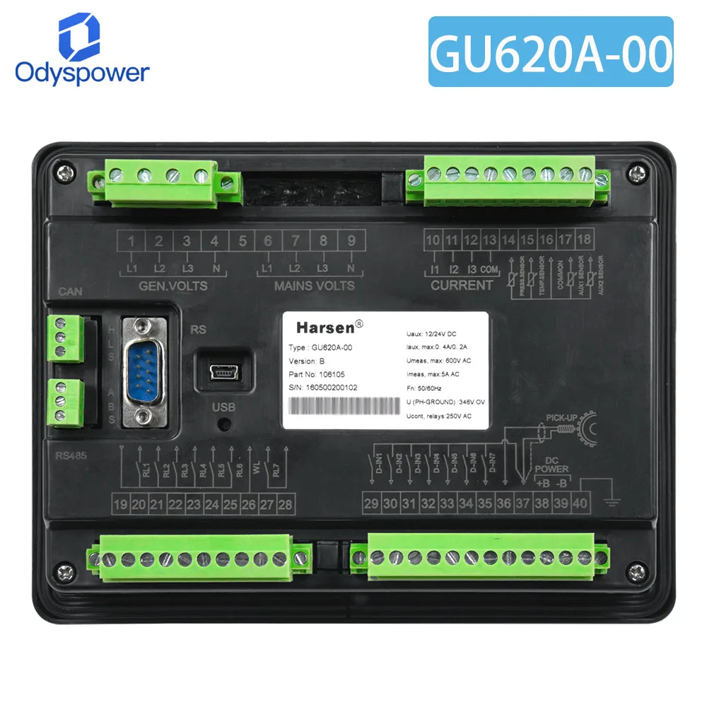 GU620A Genuine Harsen Genset Controller Automatic Original Control Module Controller For Genset For Engine Safety Protection