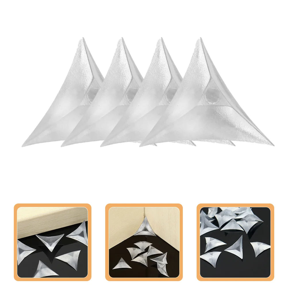 200 Pcs Cabinet Drawer Dust Corner Corners for Stair Steps Guards Staircase Decorative Triangles