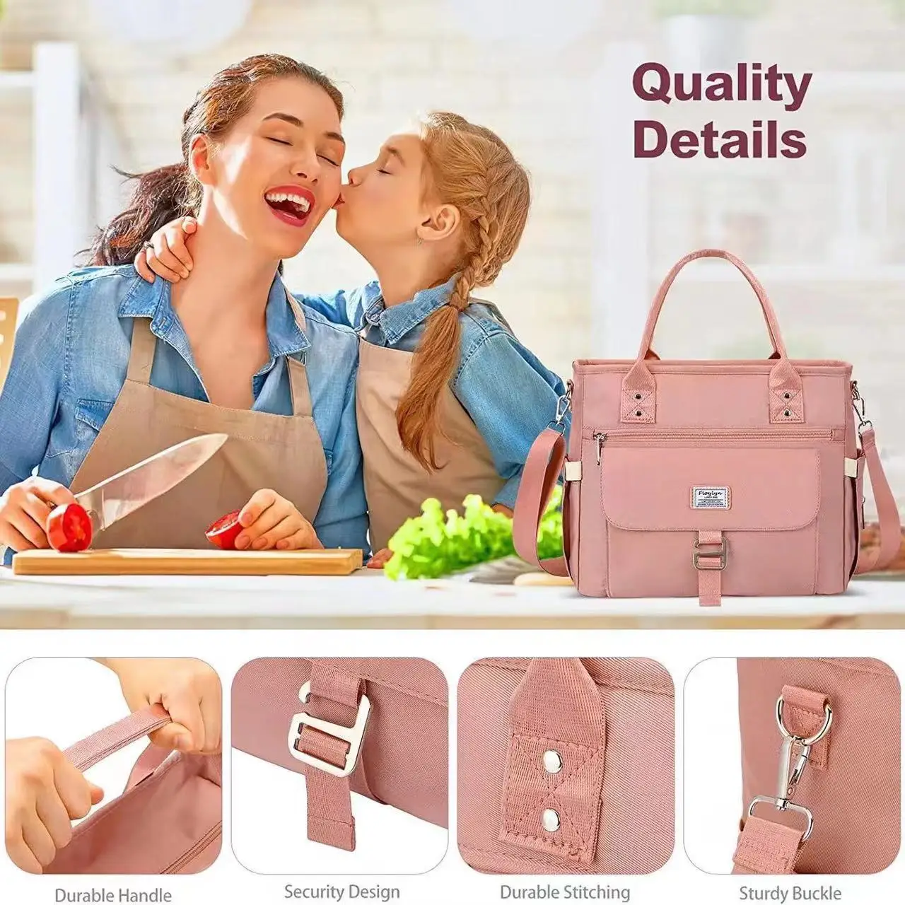 Weitars Lunch Bag for Women Work,Insulated Lunch Box Extra Large Lunch Tote Bag,Wide-Open Tote Cooler Bag with Removable Shoulde