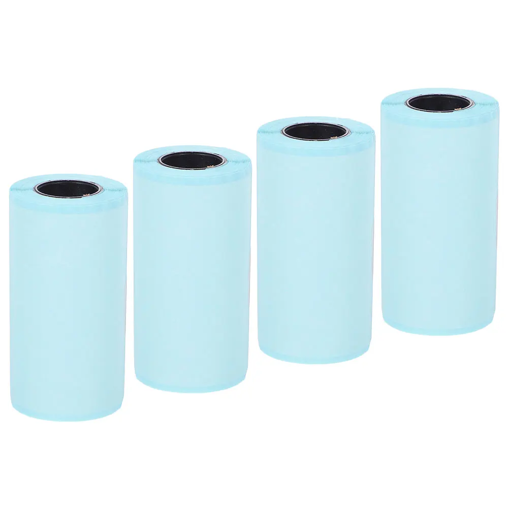 4 Rolls Thermal Labels Self Adhesive Mini Thermal Printer Sticker Paper Waterproof Oil Proof Name Tags Labels for Organizing