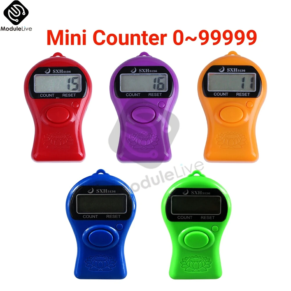 

Portable Mini 5 Digits Counter Stitch Marker Row Finger Precision LCD Electronic Digital Count Meter Knitting Sewing Tools
