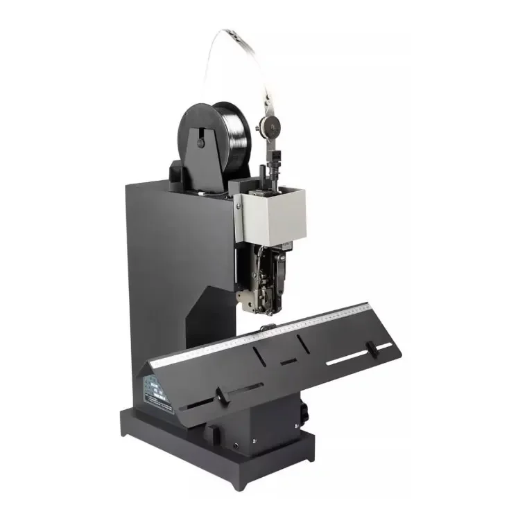 High Efficiency Single Head Automatic Electrical Flat Saddle Corner Wire Exercise Book Stitching Folding Binding Machine