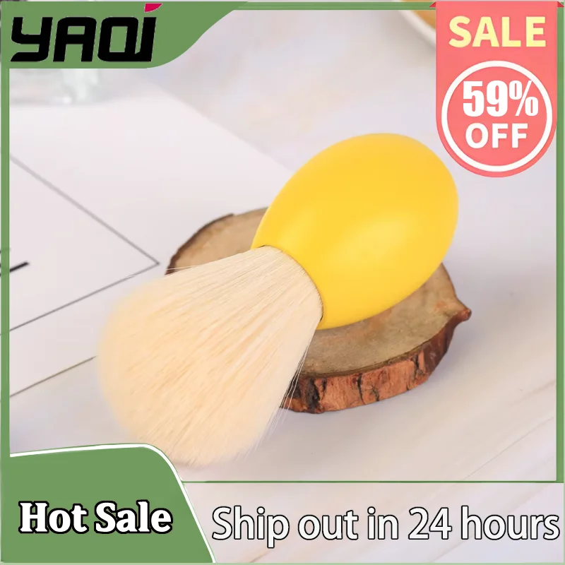

YAQI Bunny Cashmere Knot Shave Brush in Yellow Version For Easter Day mens Shaving Tool Hypoallergenic Mens Grooming Care Brush