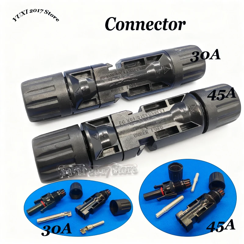 1/2/5Sets Photovoltaic Connector Solar Panel Photovoltaic Connection Line Connector Waterproof Adapter PC Material