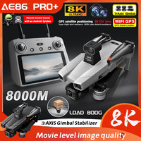 AE86 Pro Max Drone with Camera 8K Dual Cameras Professional Brushless GPS 5G Transmission 360° Obstacle Avoidance Quadcopter 8KM