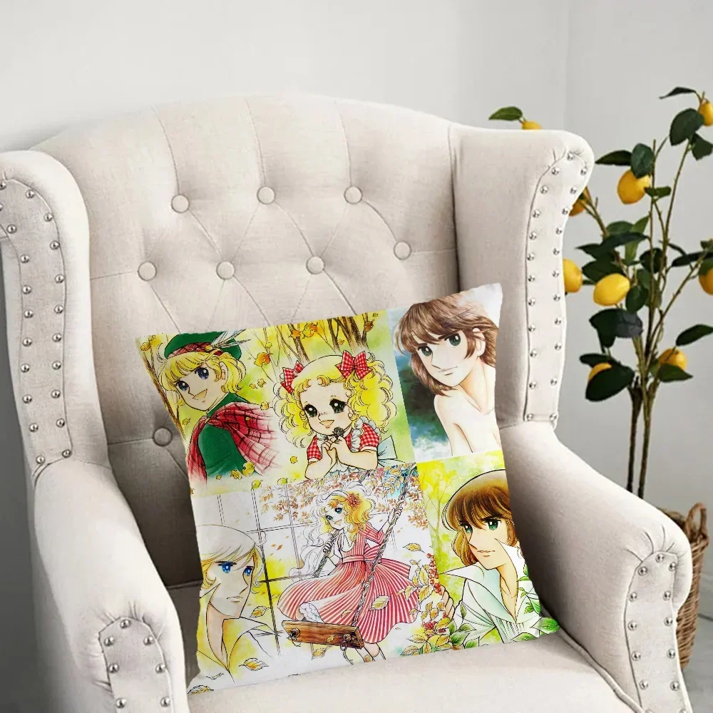 Candy Candy Anime Cannaabis Bratz The Corpse of the Bride Decorative Pillows for Sofa 45 × 45 Cushion Cover Pillow Easter Goods