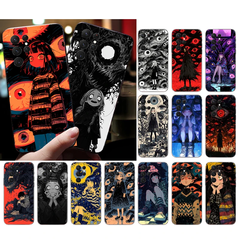 

Ghost Girl Art Phone Case For Samsung S25 S24 S23 S22 S21 Ultra S24 S23 S22 S21 Plus S24 S21 S20 FE