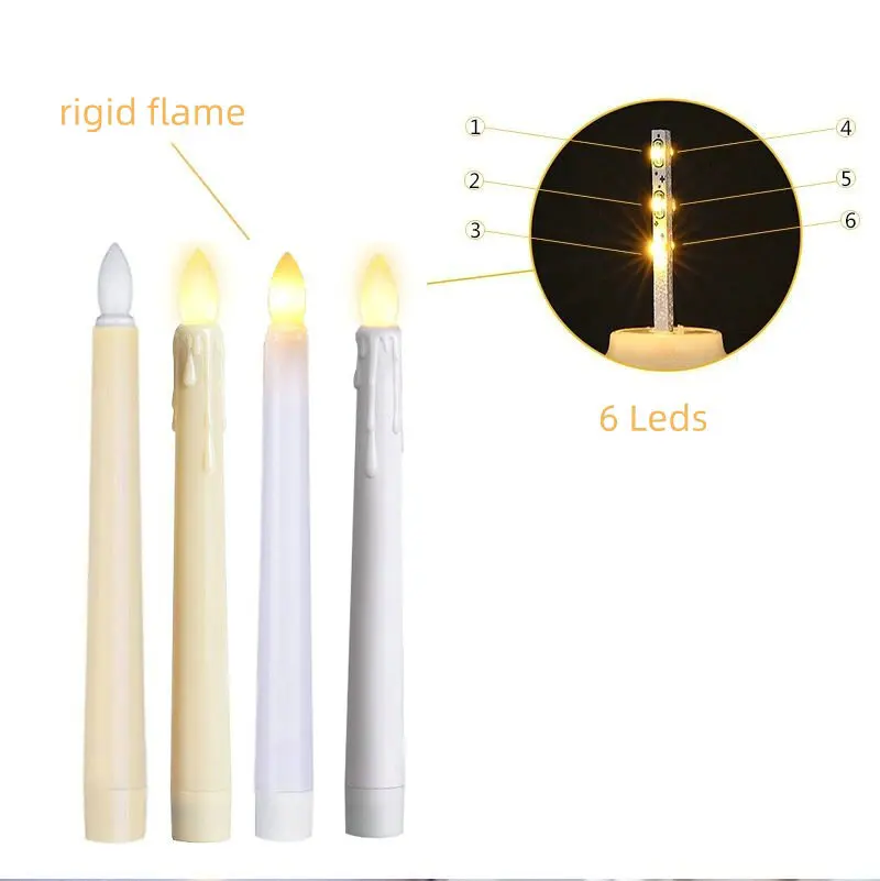 7.9 "LED تفتق بطارية تعمل شمعة مصباح التحكم عن بعد الزفاف عيد الميلاد المنزل حفلة الجدول أضواء الزخرفية H20CM-W الأبيض