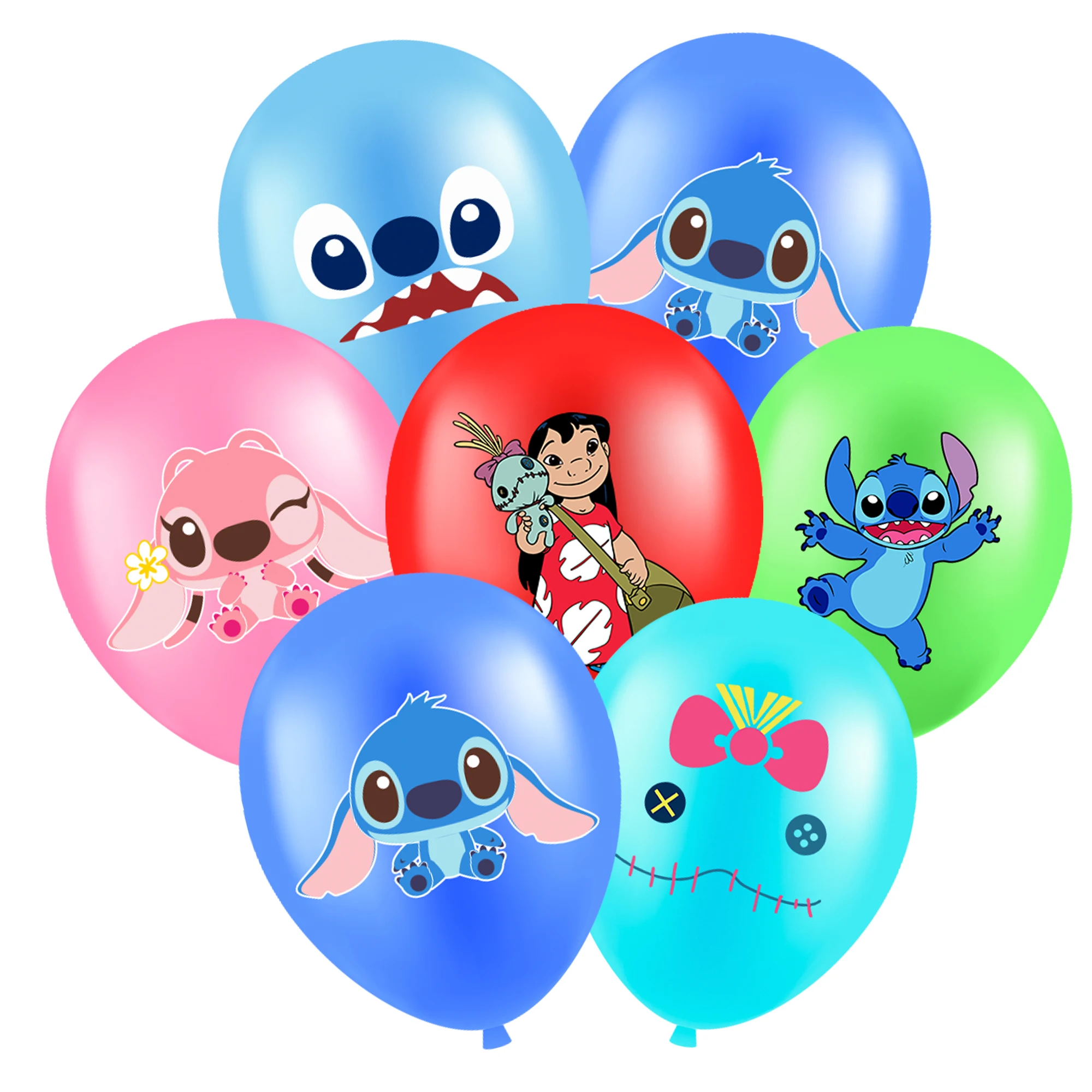 Stitch Birthday Party Balloons,Stitch Birthday Party Decorations-30pcs Stitch Balloons,Including 6 Styles and Patterns ﻿