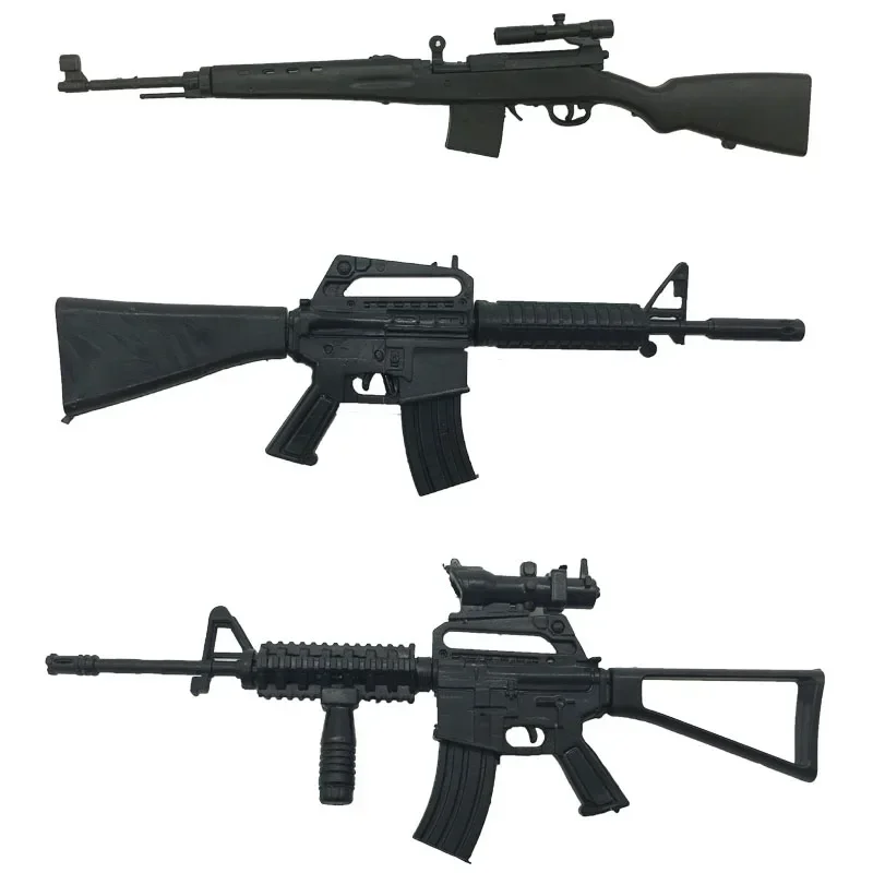 1/6 Rifle Gun Model for 12" Action Figure Weapon Easy Version Assemble Black Gun Model Toy AK74 AK47 M16A1 RPG 18pcs view 5
