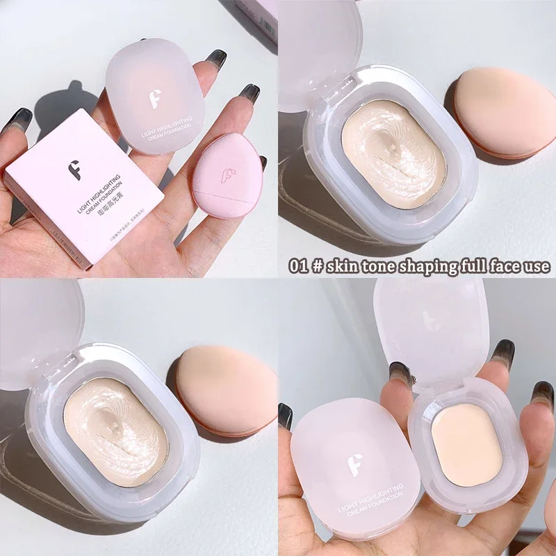 4 Colors Contouring Highlighter Cream Pearlescent Luminizer Waterproof Three-dimensional Face Makeup Illuminator High Gloss