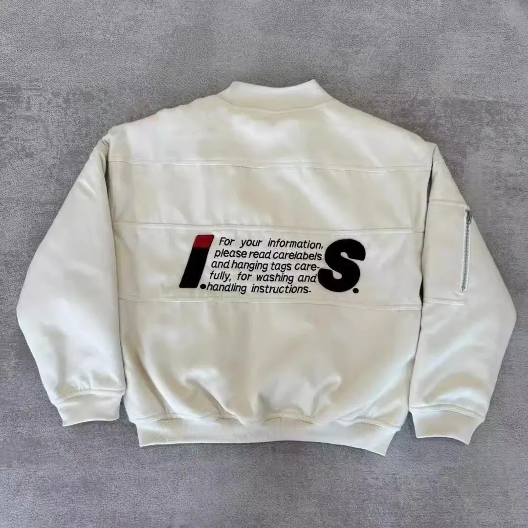 

SUDA Pilot Jaet Cotton Coat ex Baseball Sle Embroidered Letter Cleanfit Thiened Polyester Fiber Zipper Closure Long...