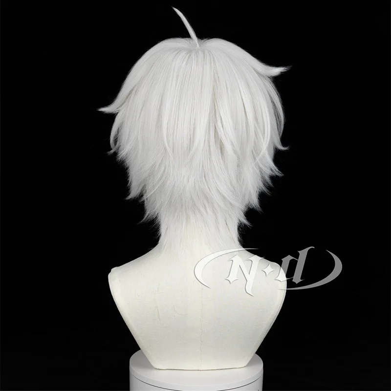 ND ناجي Seishiro شعر مستعار تأثيري أنيمي الأزرق قفل كانيكالون الاصطناعية متوسطة طول الشعر الأبيض ل أنيمي Expo حفلة تأثيري الدعائم