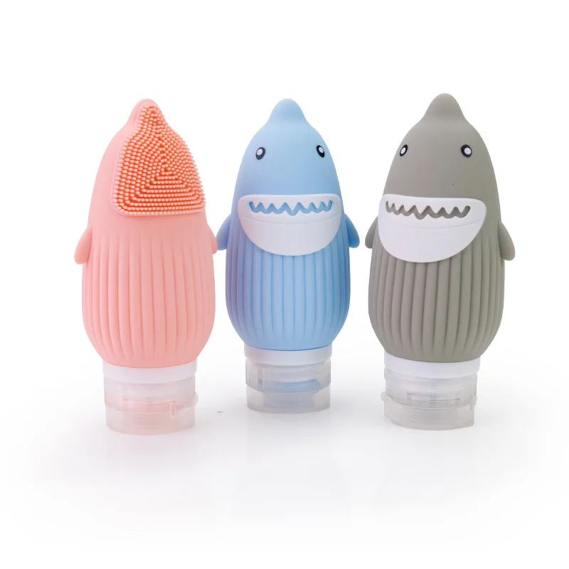 Bottiglia da viaggio per liquidi Contenitori da viaggio cosmetici in silicone a prova di perdite approvati TSA, per shampoo, lozione, articoli da toeletta