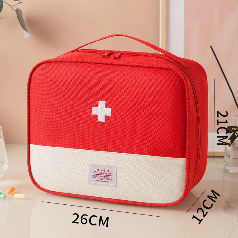 

Portable Medical Storage Bag Camping Emergency First Aid Kit Organizer Home Outdoor Travel Bag 의약 가방