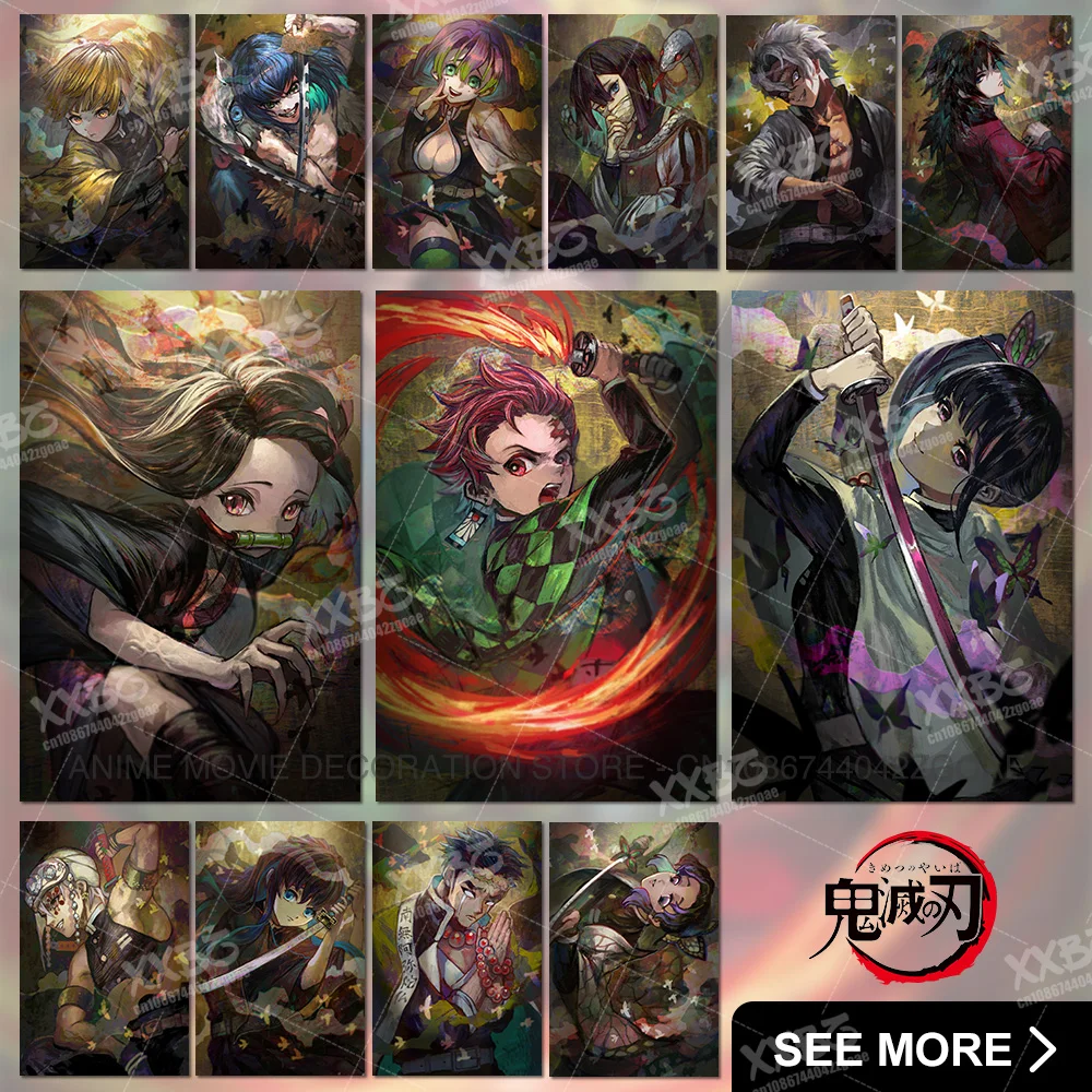 

Demon Slayer Canvas Wall Art Anime Picture Kokushibou Poster Akaza Paintings Douma Home Decor No Frame Kibutsuji Muzan Wallpaper