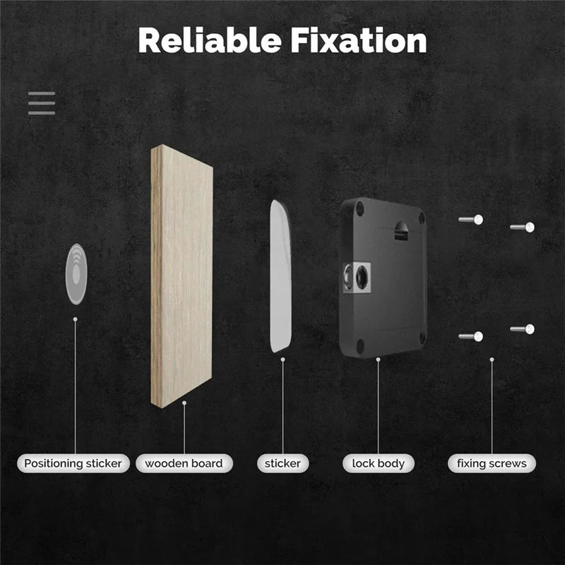 

【Hot Cake】Tuya Bluetooth Smart Wood Cabinet Lock App Remote Control Monitoring Keyless IC Card Unlock Door Locker Furniture Draw