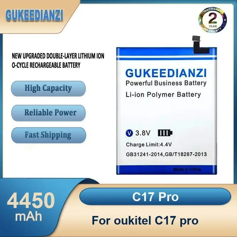 

C17 Pro 4450 мАч аккумулятор мобильного телефона большой емкости для oukitel C17 pro