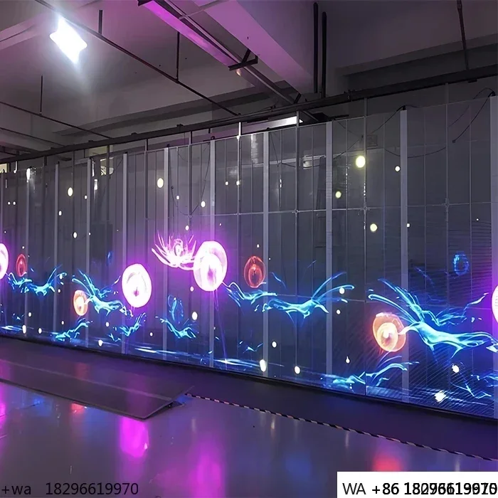 

P3.91/P5 Transparent LED Wall 1000x100mm Screen for Mall Commodity Marketing Displays