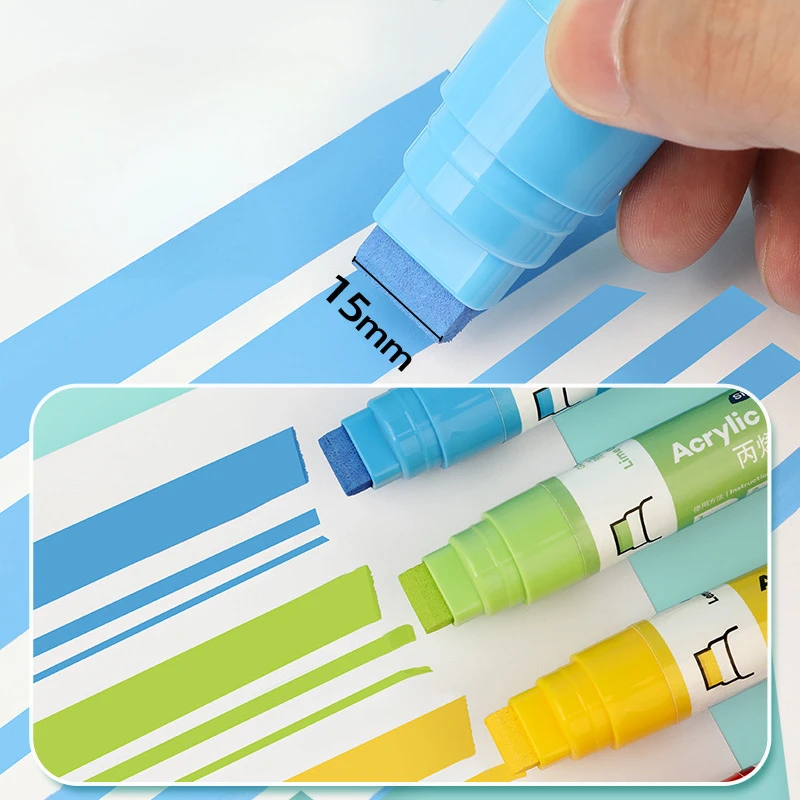 Acrylic Markers, Quick-Dry & Vibrant Colors, No Smudge & Easy to Use, Perfect for Drawing, DIY Crafts & Creative Projects