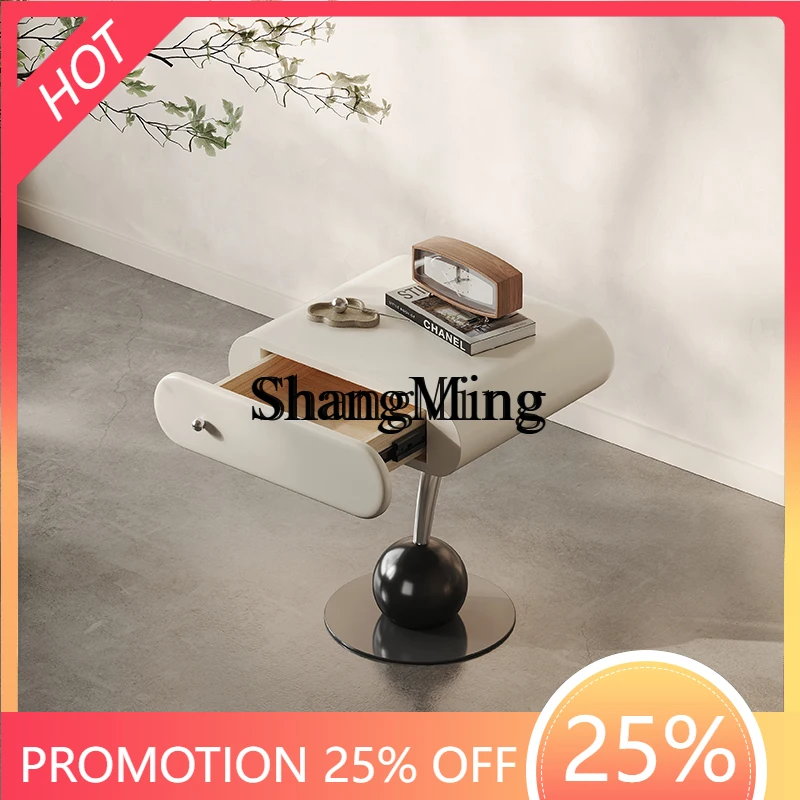 

SM Home Minimalist Modern Home Bedroom Cream Wind Storage Storage Cabinet Sofa Side