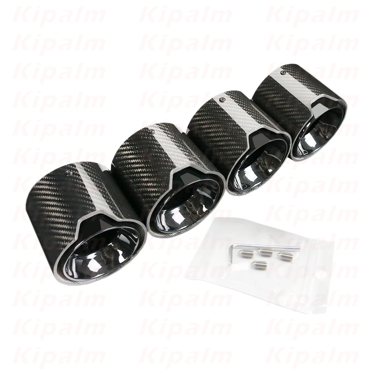 M Performance M3 G80 M4 G82 G83 Black Stainless Steel Glossy Finish Carbon Fiber Exhaut tips pipes tail ends Fits for BMW