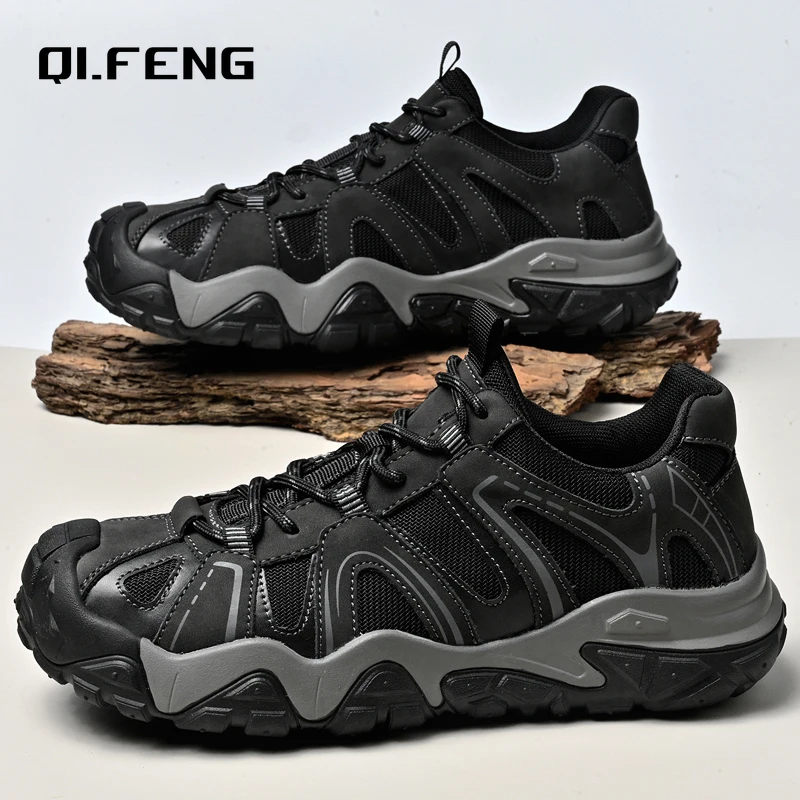 

Men's Outdoor Mountaineering Shoes Autumn Mesh Breathable Sneakers High-Quality Travel Hiking Shoes Fashionable Casual Footwear