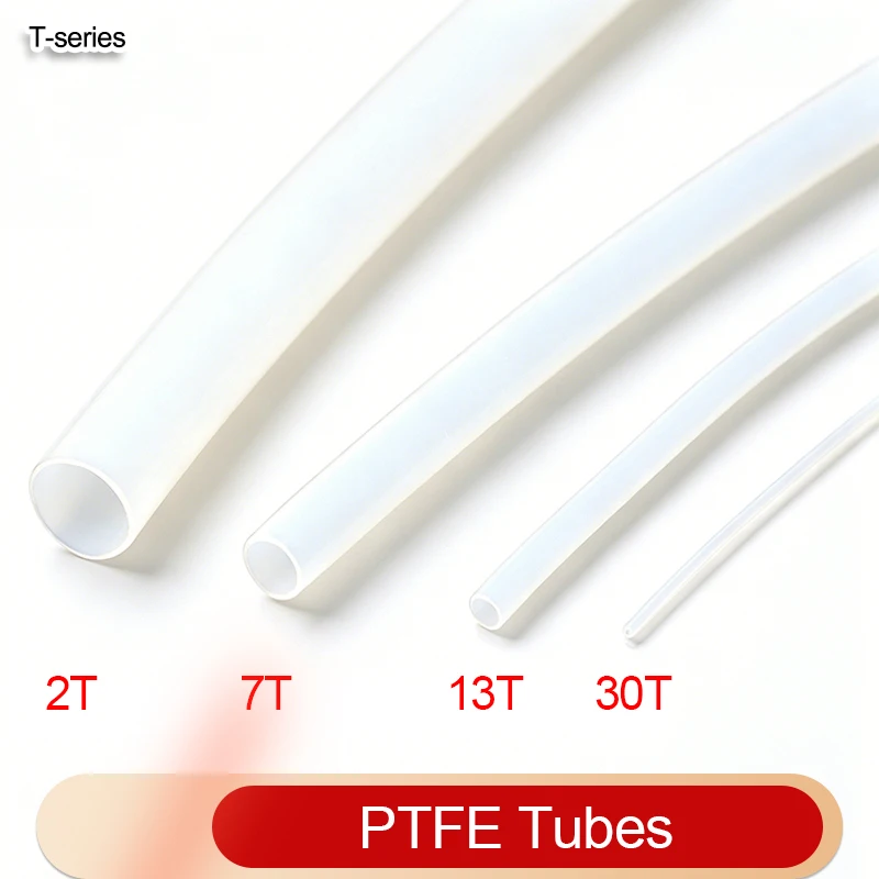 3/10m PTFE Tube T-series ID 0.3 ~ 2.69mm 30T ~ 8T Temperature Corrosion Resistance Heat Protector Insulated Capillary Hose