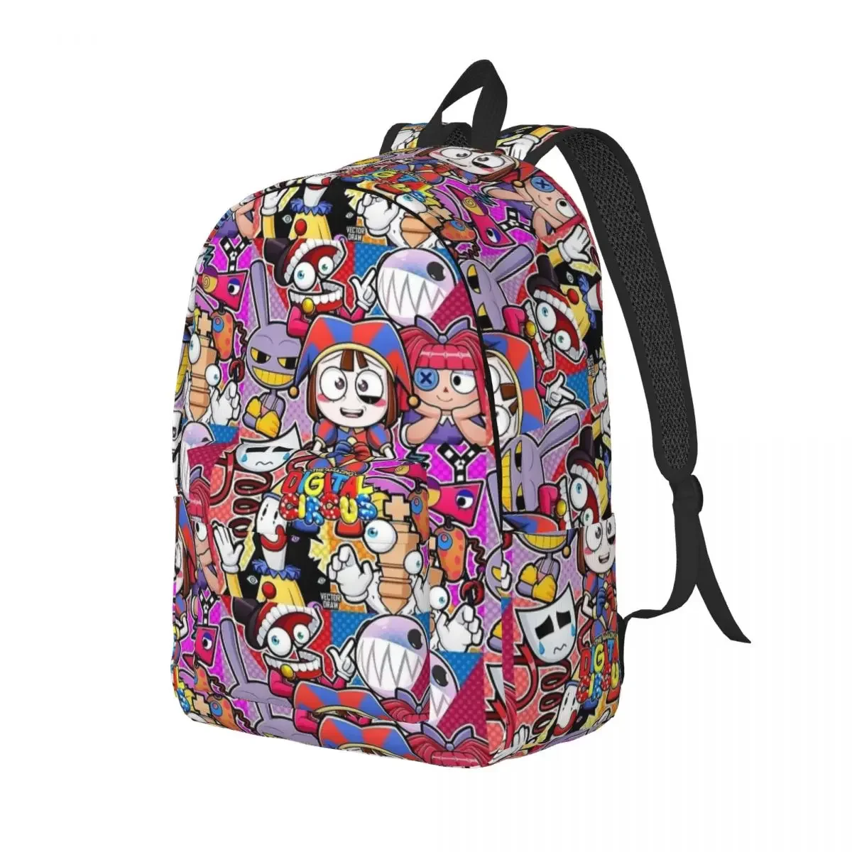 The Amazing Digital Circus Cartoon Anime Game Mochila, mochila de estudante do ensino médio, mochila para homens e mulheres, ao ar livre