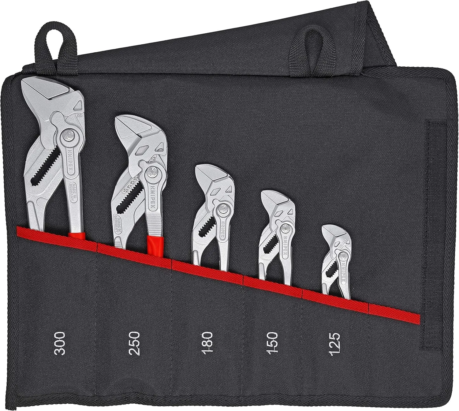 

5 Pc Pliers Wrench Set In Tool Roll