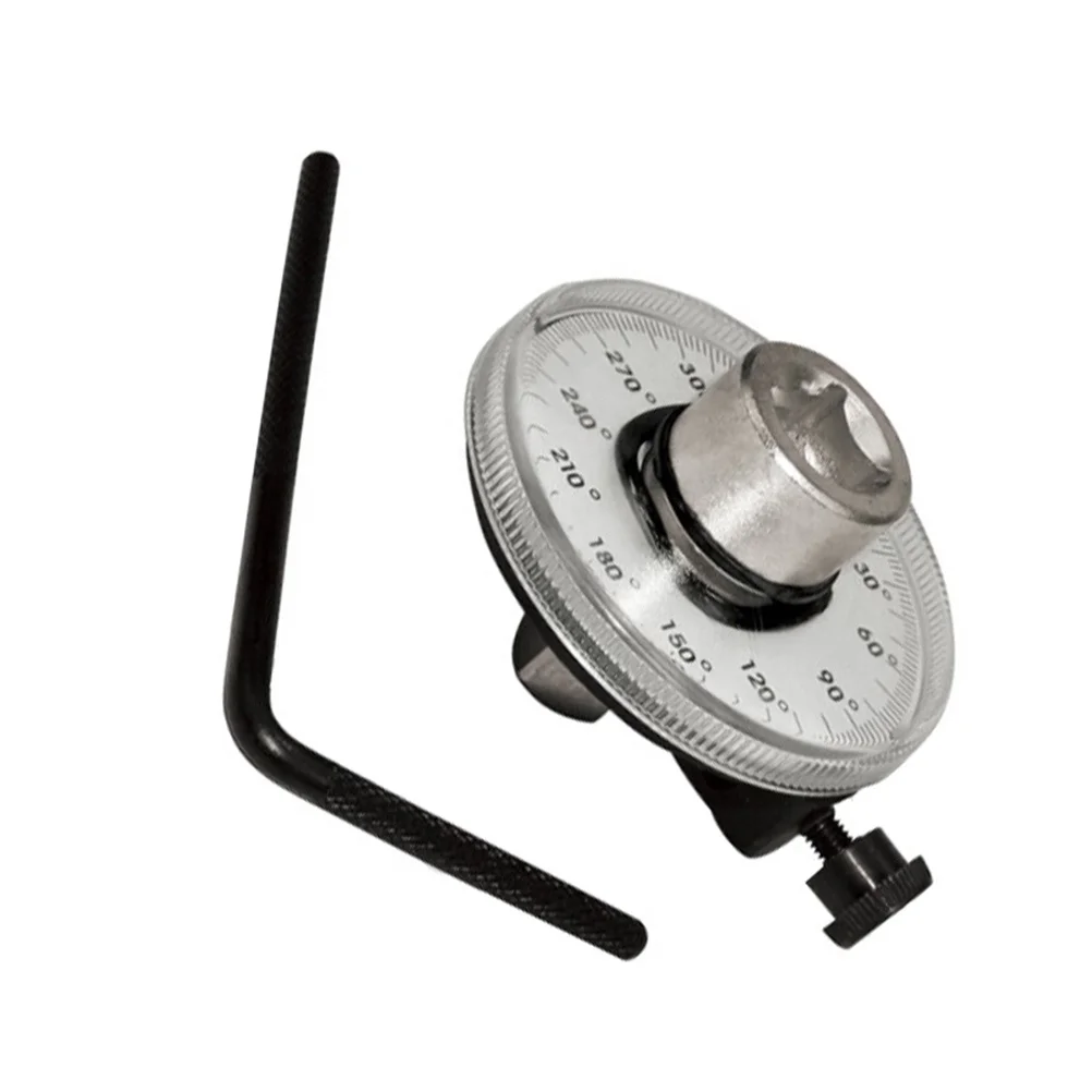 

1/2 Inch Degree Rotation Meter Durable Torque Gauge Tool Angle Tool Torque Meter For Auto Repair Tuning Silver Wrench