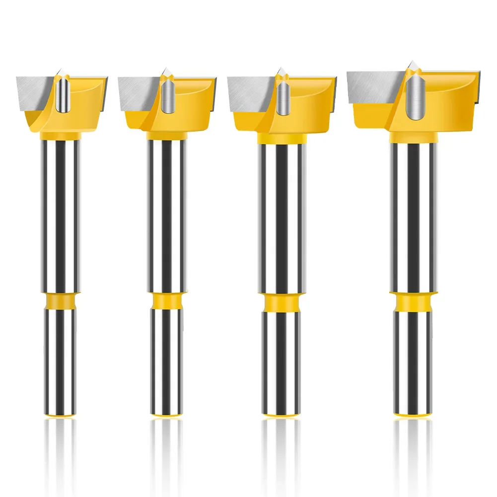 1 PC 15MM-100MM Forstner Drill Bit Hinge Boring Bits 2 Blade Two Cutter Router Bit Woodworking Milling Cutter for Wood Face Mill