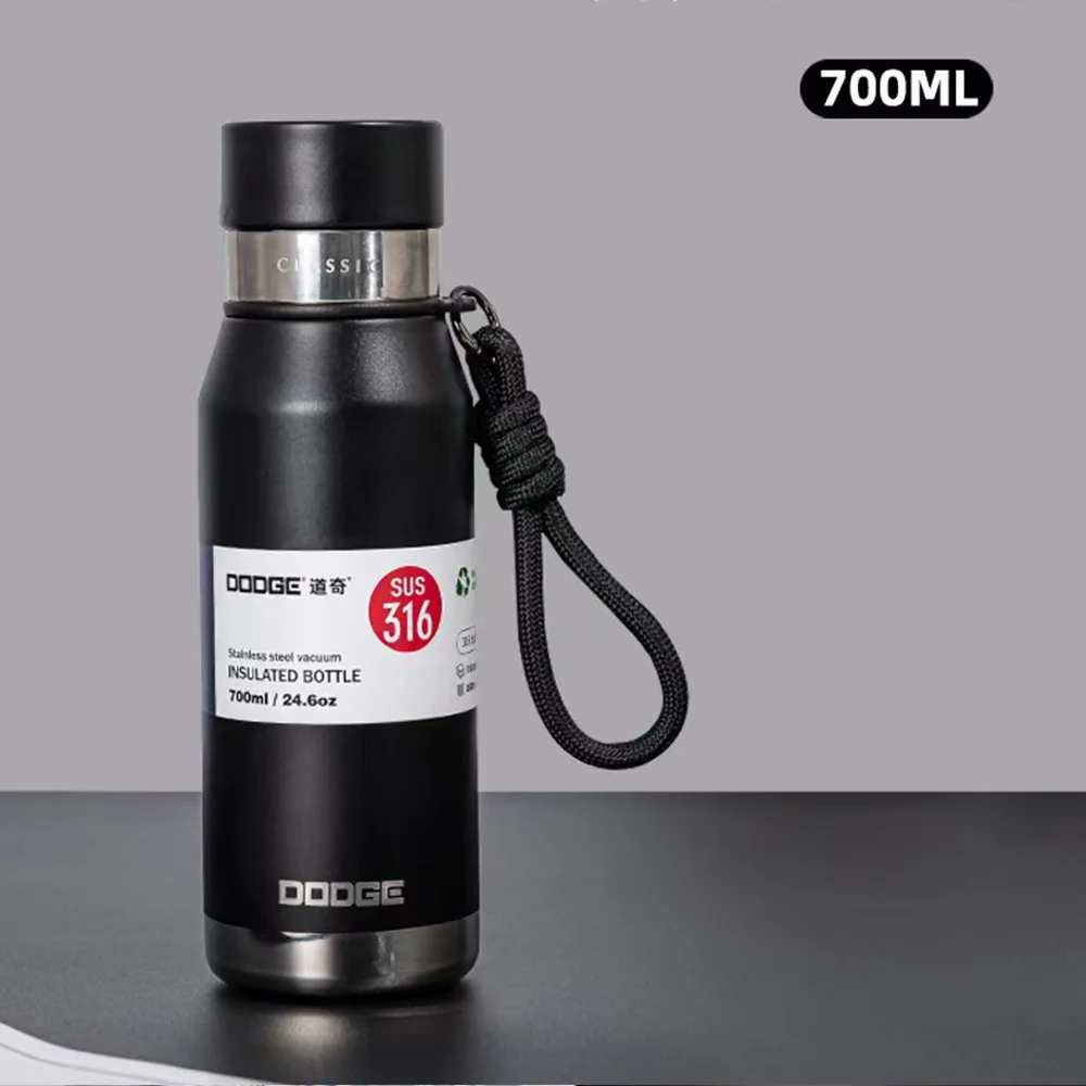 DODGE Hot Coffee Sports Bottle Outdoor Modern Large Capacity Portable Stainless Steel Thermos Bottle