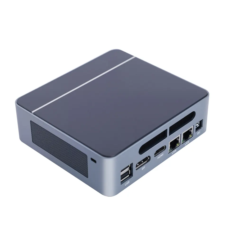 كمبيوتر ألعاب صغير Intel Ultra 5 125U Ultra 7 155U 16G DDR5 NVME Dual Lan HD DP Windows 11 Office Gamer كمبيوتر مكتبي صغير WIFI6