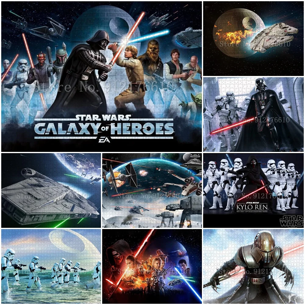 

Star Wars Diy Print Jigsaw Puzzle Marvel Superhero Movie Darth Vader Master Yoda Wooden Puzzle Decompress Educational Toys