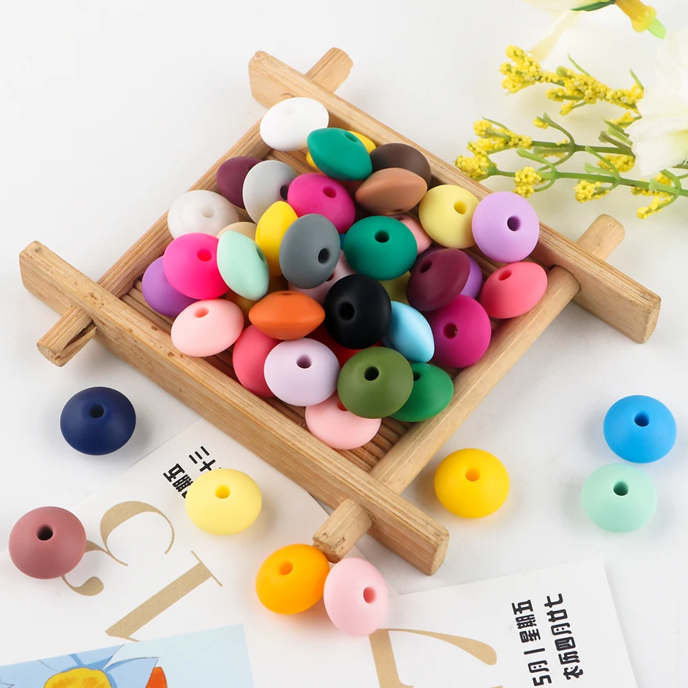 Cuentas de lentejas de silicona para hacer joyas infantiles - imagen 3