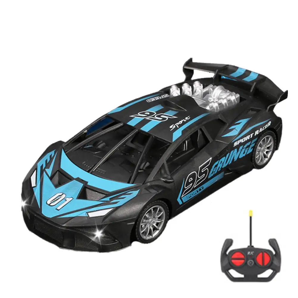 Four-way Remote Control Car Racing Electric High-speed Car Toys Remote Boy Car Control Car Birthday Toy Children\'s Gift I7S1