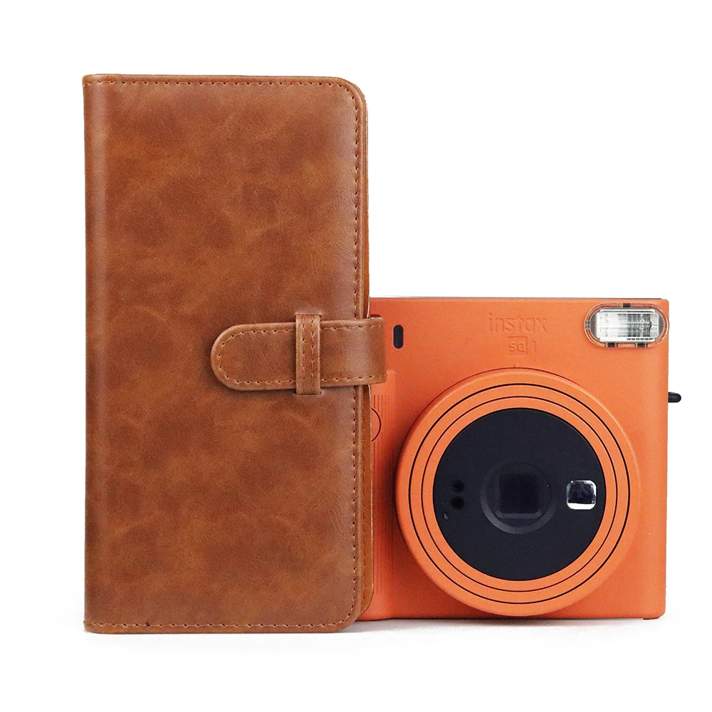 80 Pockets Soft PU Leather Photo Album Storage Book For Fujifilm Instax Square SQ1 SQ6 SQ10 SQ20 SP-3 Printer Films Paper