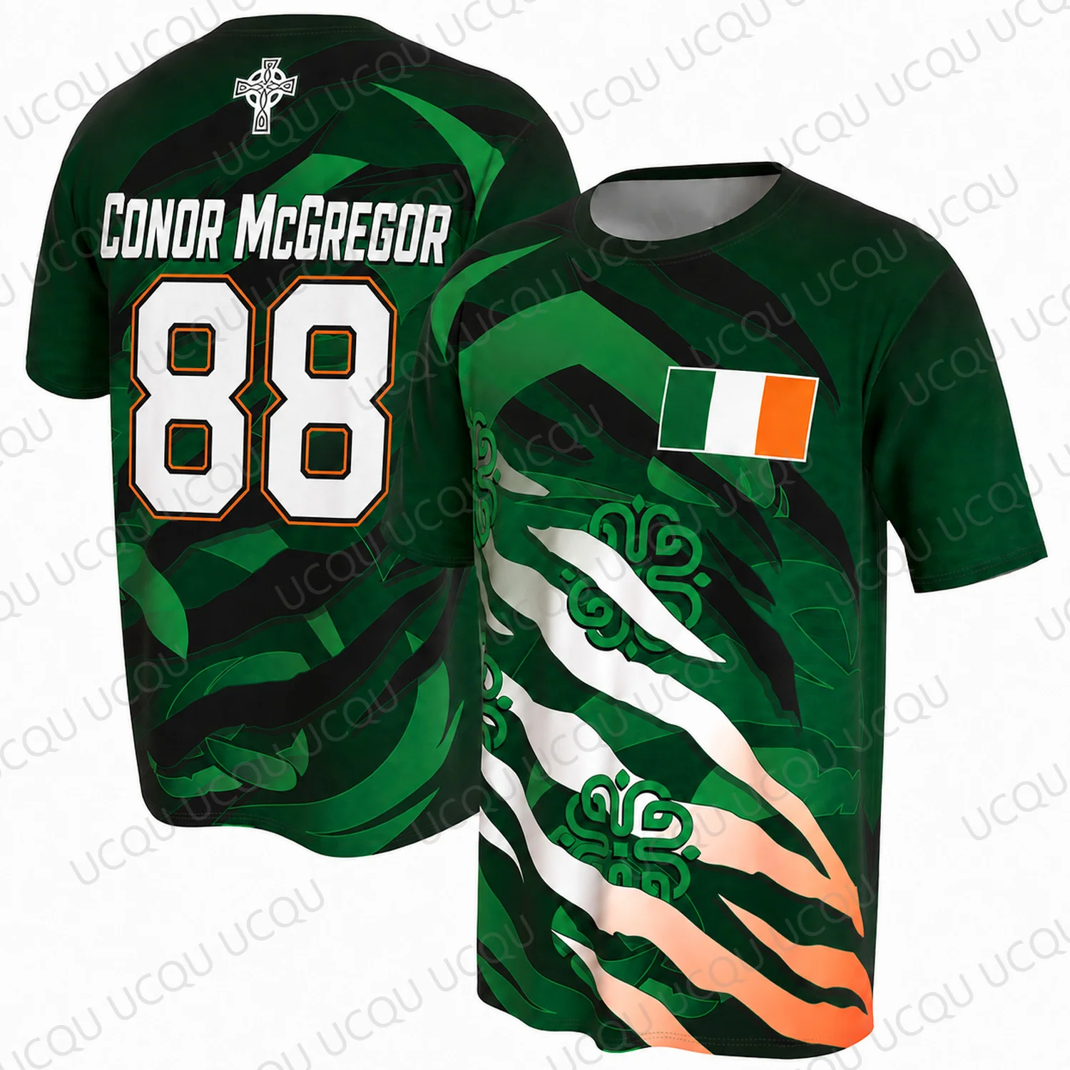 2026 Neues Conor McGregor 88 Trikot Irland Kampf Boxen Wrestling Shirt Grün Irischer Stolz Kämpfer Sportfan Geschenk Unisex