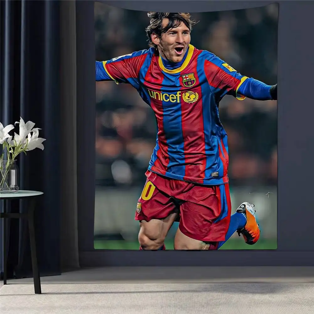 

Argentina Soccer Star Meesi Cartoon Tapestry Art Science Fiction Room Home Decor Wall Hanging Sheets