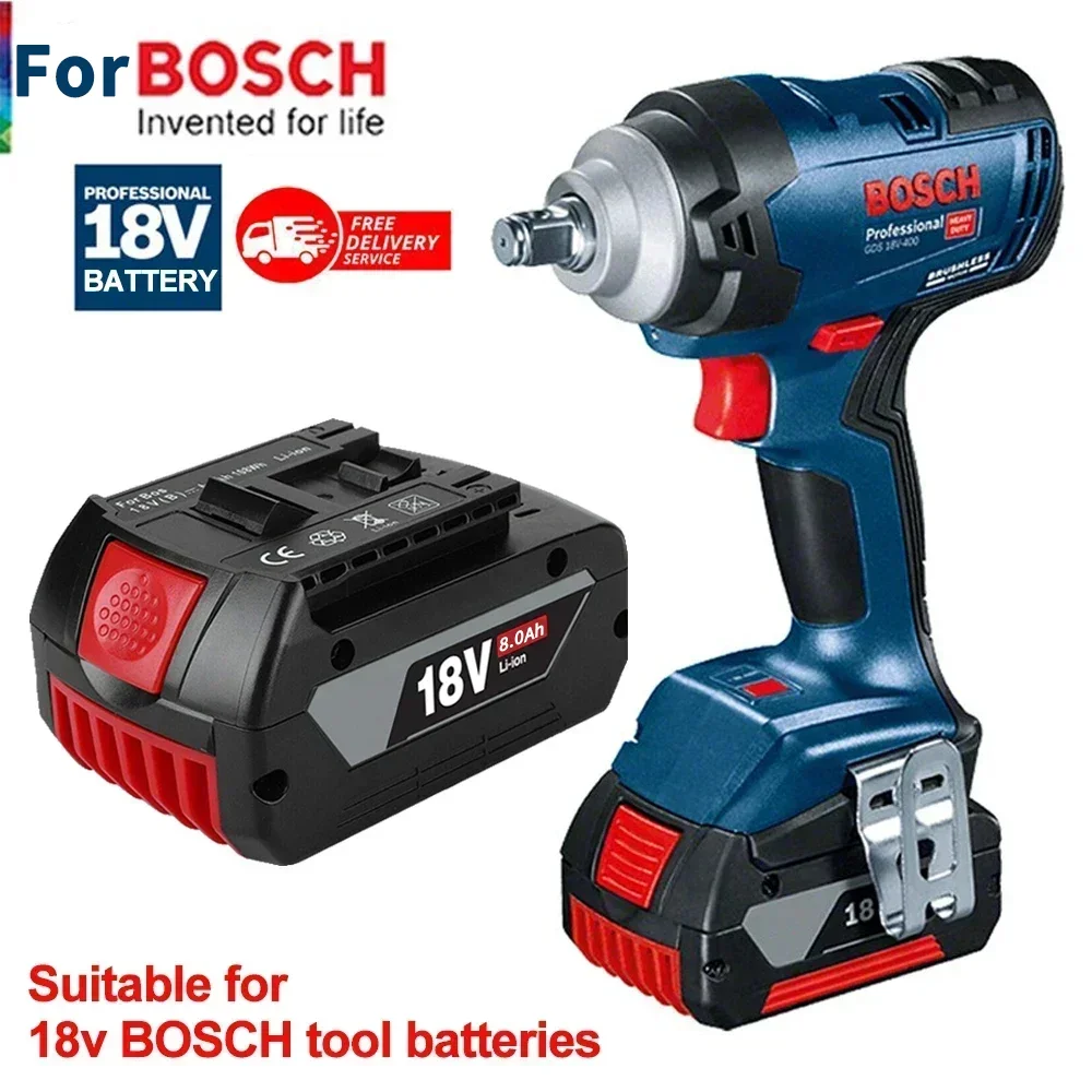 Für Bosch 18V Akku 18V und 6,0/8,0Ah Backup-Akku Draadloze Professional System BA BAT609 BAT618 GBA18V80 Werkzeugakku
