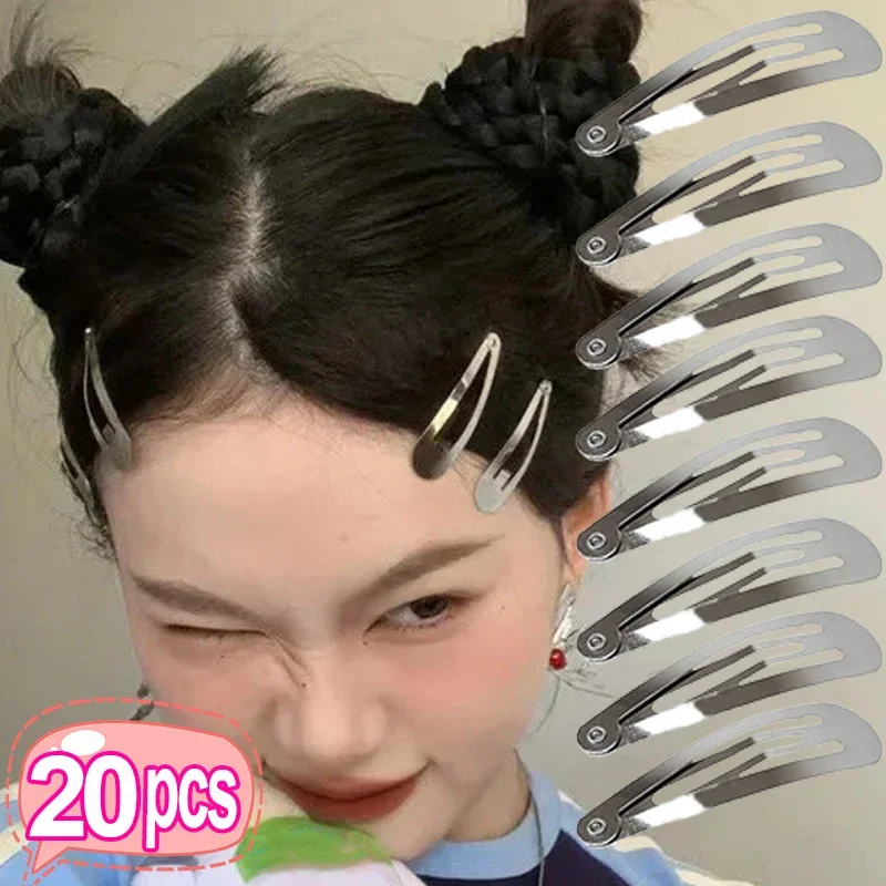 Silver Metal BB Hair Clips for Women Simple Jewelry Making Alligator Hairpins Base Y2K Girls Kids Bow Hairgrip Hair Accessories