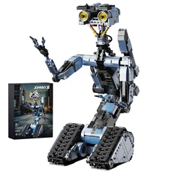 Johnny 5 Robot with Motor Model Building Blocks Set Shorts Open Circuited Figure Collection 1176 Pieces Bricks Toy Gift for Kids