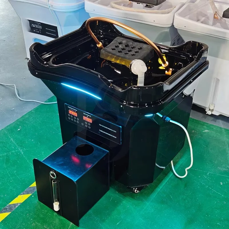 Portable Shampoo Sink with 60L 17L Water tank Head Spa Hair Washing Basin Machine with Steam Water Circulation