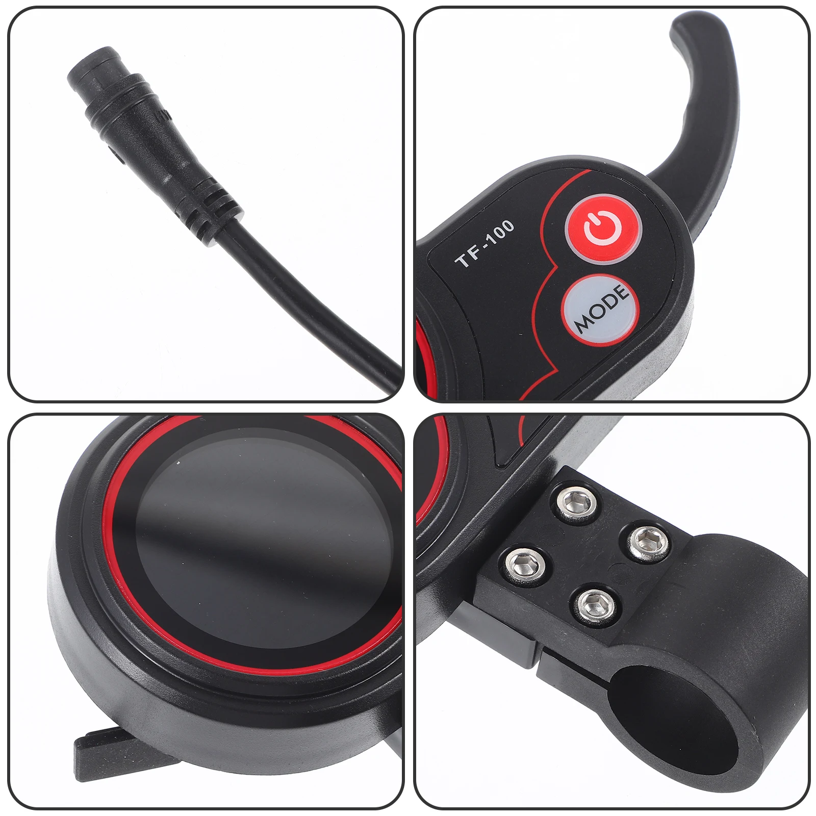 

Electric Scooter Display Black 6-Pin Panel Dashboard Travel Speed Skateboard Parts Accessories Screen Monitor