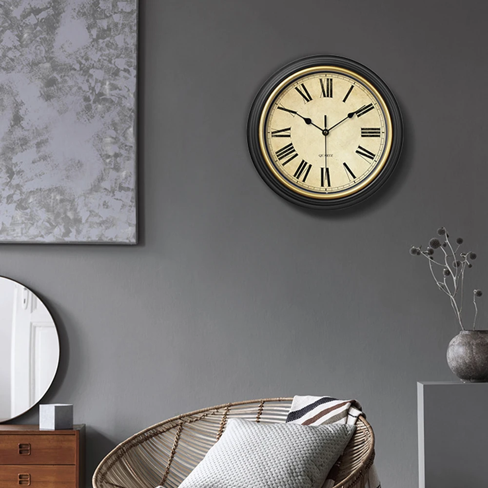 Decorative Wall Clock 31*31*5cm Living Room Clock Hassle-free Setup Modern Design Noiseless Environment Precise Quartz