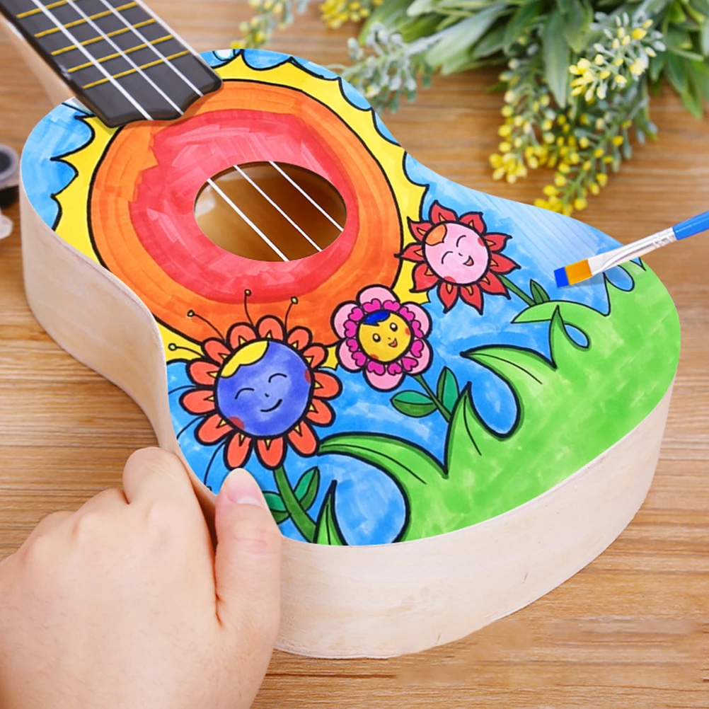 

DIY Ukulele Kit Premium Wood Material Lightweight Portable H made Musical Instruments Craft Supplies For Kids Gifts