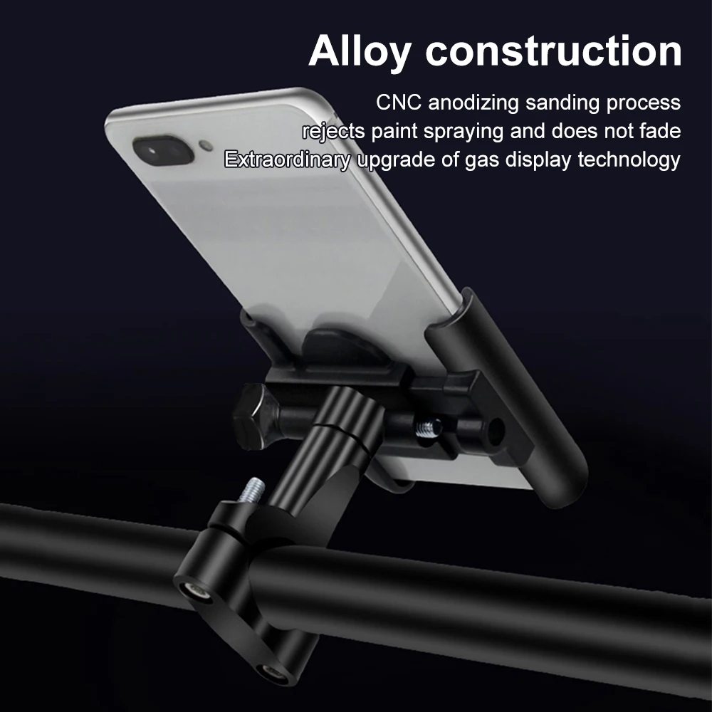 Aluminum Alloy Bicycle Phone Holder GPS Bracket Cellphone Stand Motorcycle Rearview Mirror Handlebar Mount for iPhone Xiaomi