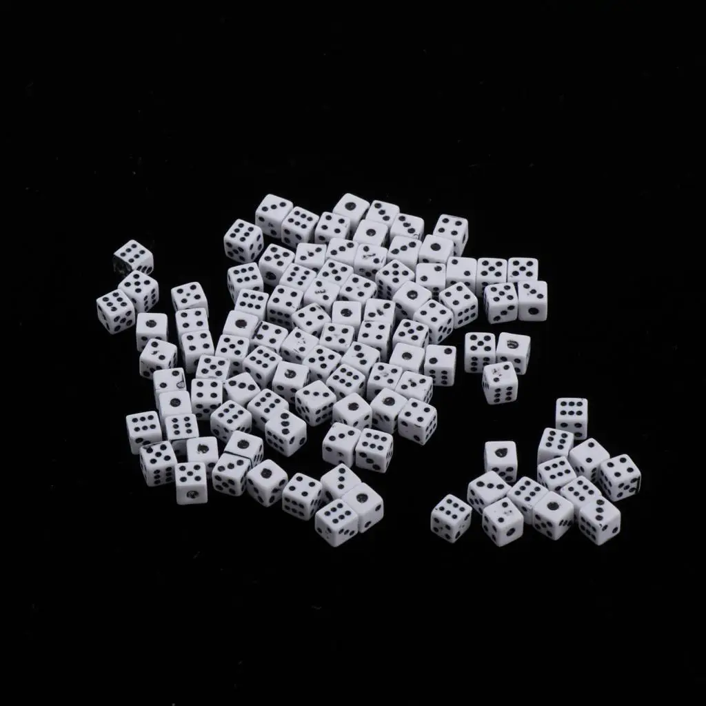 100pc Dice D6 Fun Role Playing Gaming Props for RPG